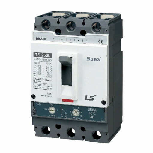 Cầu dao khối MCCB TS250N ATU250 3P 200A 50kA chỉnh dòng cắt, dòng ngắn mạch LS