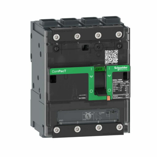 Cầu dao khối MCCB NSXm N 4P 25A 50kA trip TMD chỉnh dòng Schneider C11N6TM025L