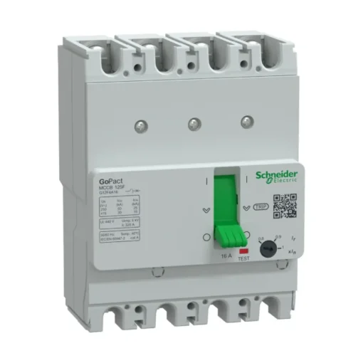 Cầu dao khối MCCB GoPact 125F 4P 63A 30kA chỉnh dòng Schneider G12F4A63