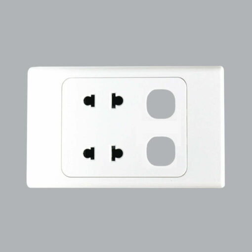 Bộ ổ cắm A20 Plus đôi 2 chấu + 2 lổ MPE A20US2XXN