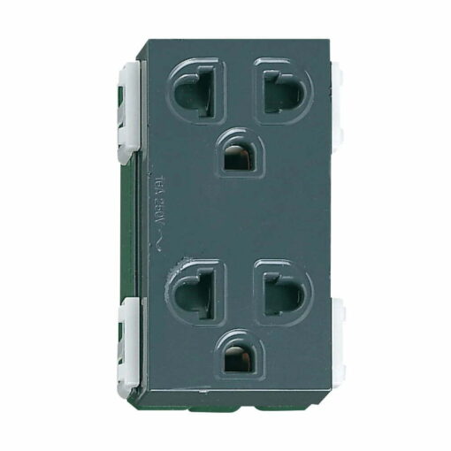 Ổ cắm đôi 3 chấu 16A bắt vít màu xám Panasonic WEV1582-7H