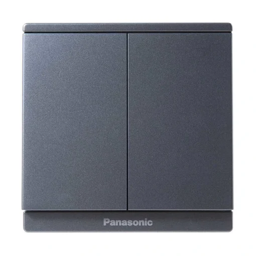 Bộ 2 công tắc Moderva 2 chiều bắt vít màu xám ánh kim Panasonic WMF504MYH-VN