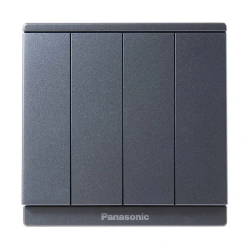 Bộ 4 công tắc Moderva 1 chiều bắt vít màu xám ánh kim Panasonic WMF507MYH-VN