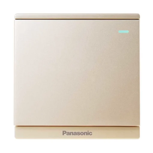 Bộ 1 công tắc Moderva 1 chiều bắt vít có dạ quang màu vàng ánh kim Panasonic WMF511MYZ-1VN