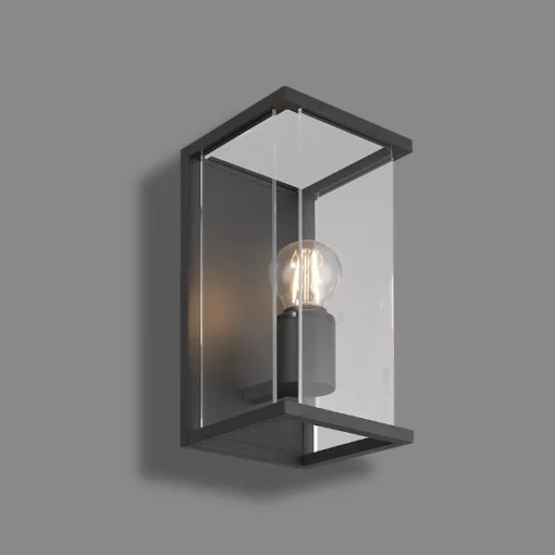 Đèn gắn tường ngoài trời màu xám đậm, chưa kèm bóng E27 Nanoco NBB1466