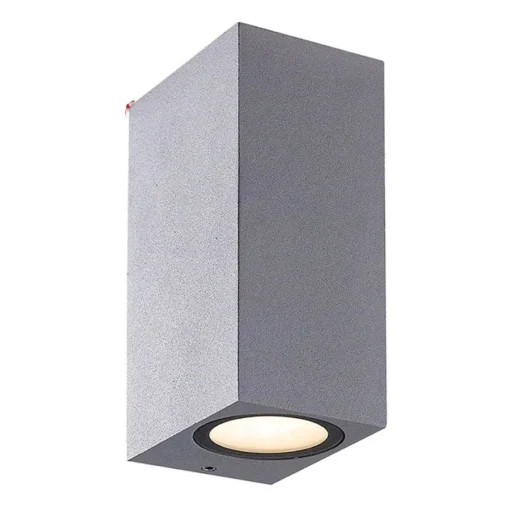 Đèn LED gắn tường ngoài trời màu xám bạc 2x7W sáng trắng Nanoco NBL2621-6