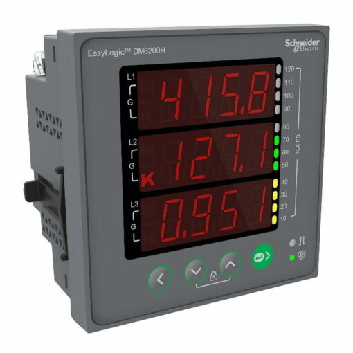 Đồng hồ đo VAF PF Unbalance, Modbus RS485, cấp chính xác 1% Schneider METSEDM6200HCL10RS