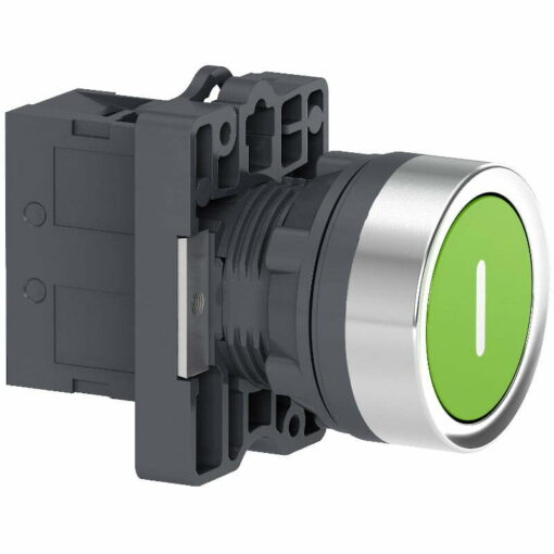 Nút nhấn nhả Ø22 có ký hiệu, 1NO, màu xanh lá Schneider XA2EA3311