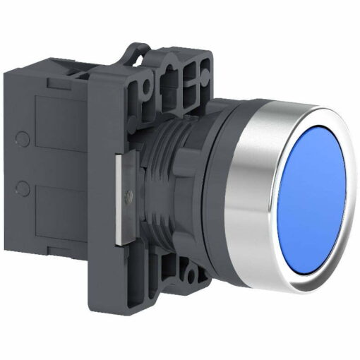 Nút nhấn nhả Ø22 không có ký hiệu, 1NO, màu xanh dương Schneider XA2EA61