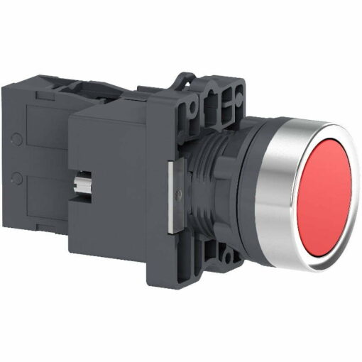 Nút nhấn nhả có đèn báo Ø22 LED 24Vac/dc, 1NO, màu đỏ Schneider XA2EW34B1