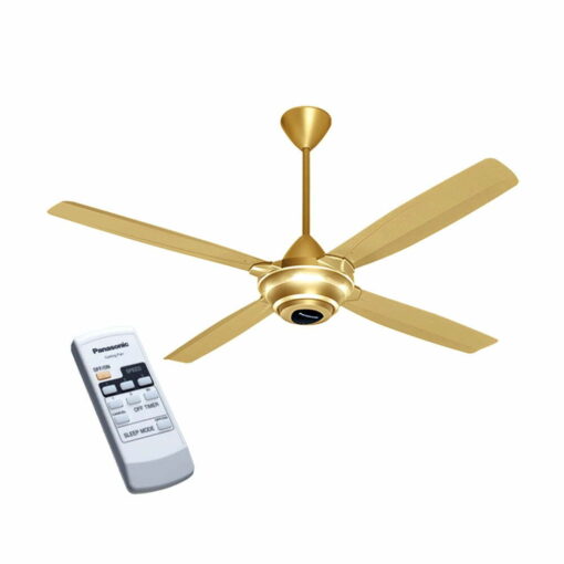Quạt trần 4 cánh màu vàng ánh kim Panasonic F-56MZG-GO