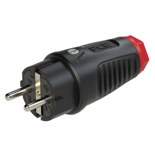 Phích cắm Schuko 2P+E 16A 250V IP54 chịu va đập PCE F0512-SR
