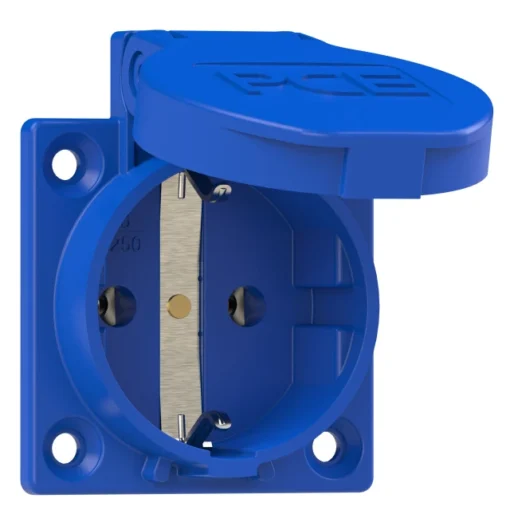 Ổ cắm âm Schuko có nắp 2P+E 16A 250V IP54 PCE F1050-0B