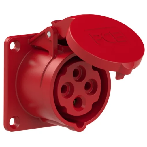 Ổ cắm gắn âm dạng thẳng 32A 4P 400V 6H IP44 PCE F324-6