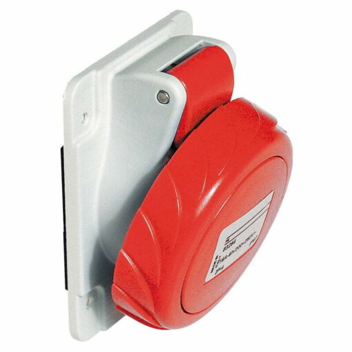 Ổ cắm gắn âm dạng nghiêng kín nước 4P+E 32A 400V IP67 Schneider PKF32F735