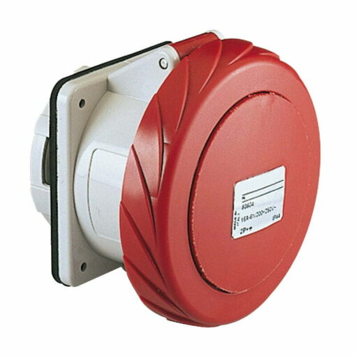 Ổ cắm gắn âm dạng thẳng kín nước 4P+E 32A 400V IP67 Schneider PKF32G735