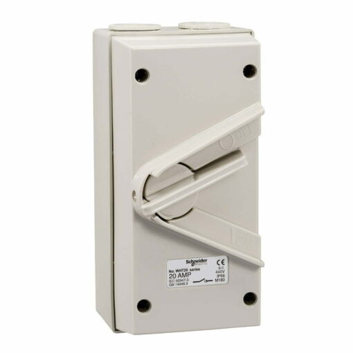 Ngắt điện kín nước 2P 63A 440V IP66 Schneider WHD63_GY_G19