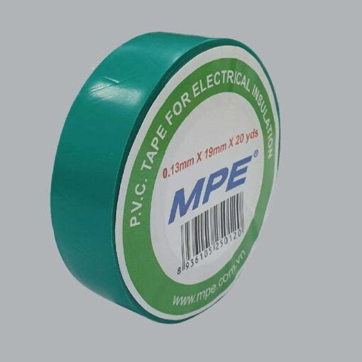 Băng keo cách điện PVC 20 yard (18 mét) xanh lá MPE BKG-20