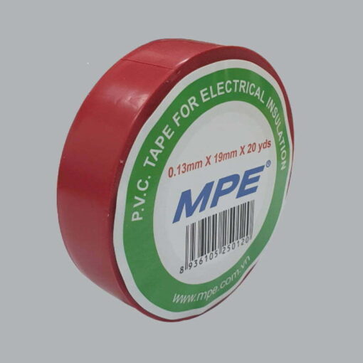 Băng keo cách điện PVC 20 yard (18 mét) đỏ MPE BKR-20