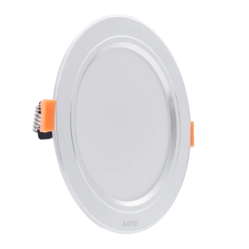 Đèn LED downlight nhôm âm trần viền bạc 9W (D118) đổi màu MPE DLB2-9/3C