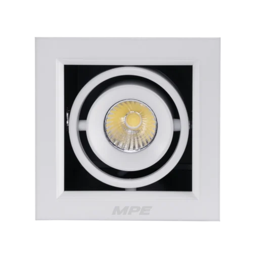 Đèn LED downlight vuông gắn âm 1x7W sáng trắng MPE DLS-107T