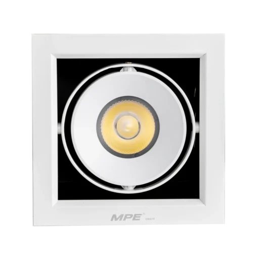 Đèn LED downlight vuông gắn âm 1x20W sáng vàng MPE DLS-120V