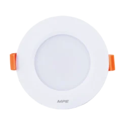 Đèn LED downlight nhôm âm trần viền trắng 5W sáng vàng MPE DLT-5V