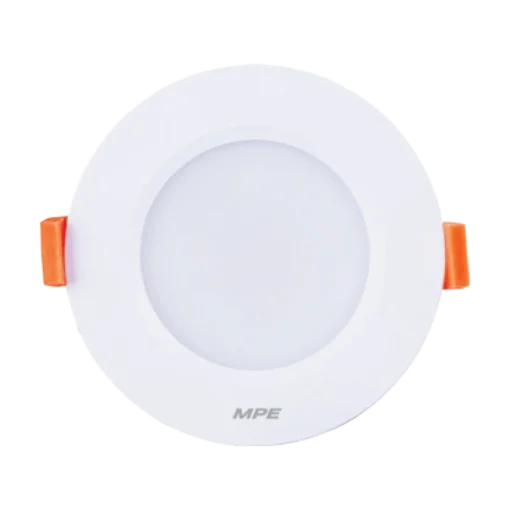 Đèn LED downlight nhôm âm trần viền trắng 5W sáng vàng MPE DLT-5V