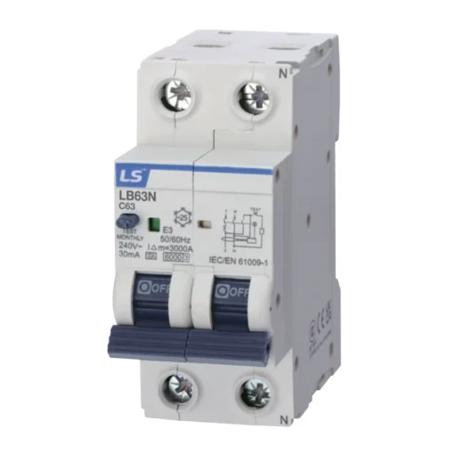 Chống rò RCBO LB63N 1P+N 6A 4.5kA 30mA LS