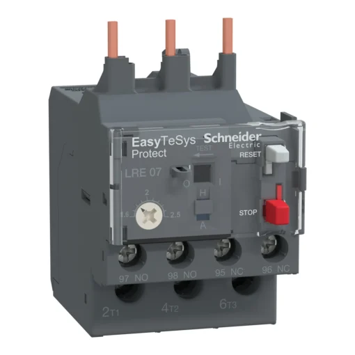 Rơ le nhiệt 1.6...2.5A dùng với Contactor LC1E06 ... LC1E38 Schneider LRE07