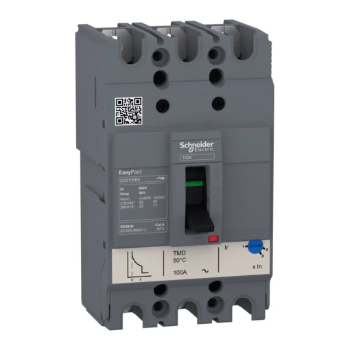 Cầu dao khối MCCB CVS100BS 3P 63A 25kA chỉnh dòng Schneider LV510936