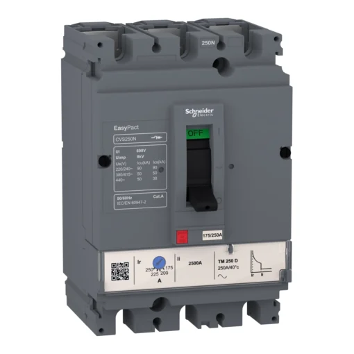 Cầu dao khối MCCB CVS250N 3P 250A 50kA chỉnh dòng Schneider LV525453