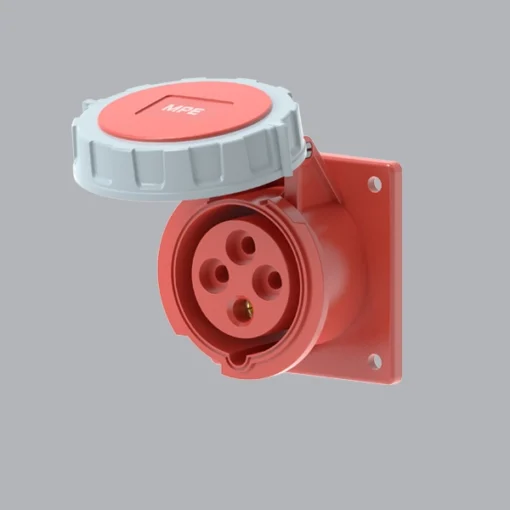 Ổ cắm gắn âm loại thẳng kín nước 16A 3P+E(6h) IP67 MPE MPN2-3142