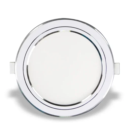 Đèn LED downlight âm trần viền bạc 9W sáng vàng Nanoco NSD093S110