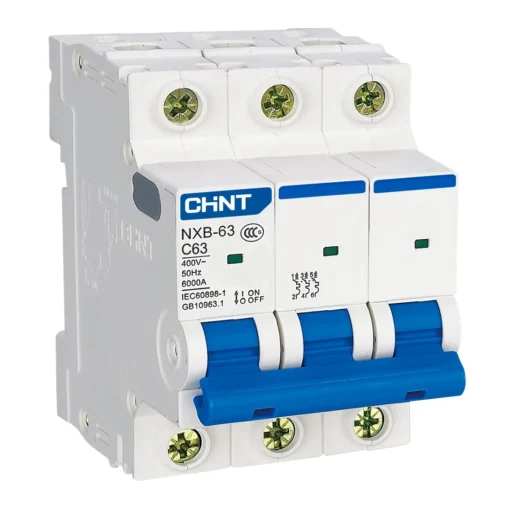 Cầu dao tép MCB NXB-63 3P C10 6kA Chint