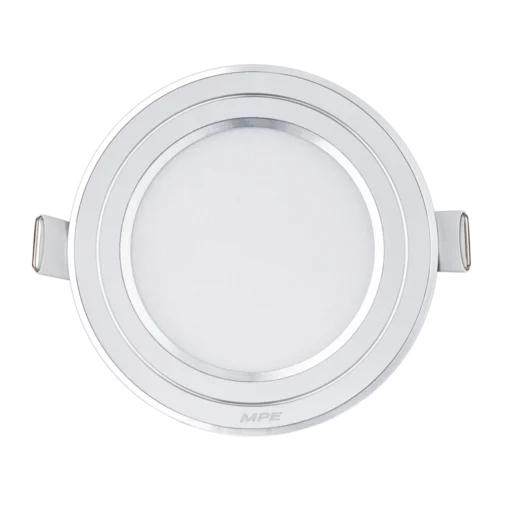 Đèn LED panel nhôm âm trần viền bạc 9W sáng trắng MPE RPL-9ST/S