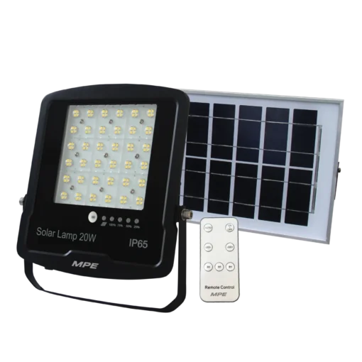 Đèn LED pha năng lượng mặt trời 30W sáng vàng MPE SFLD-30V