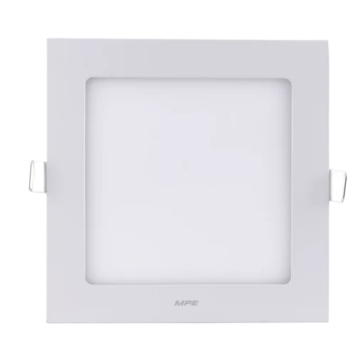 Đèn LED panel nhôm âm trần vuông 12W sáng vàng MPE SPL-12V