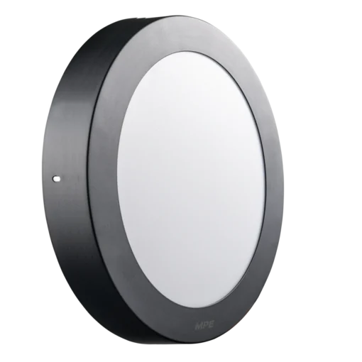 Đèn LED panel nhôm vỏ đen gắn nổi 12W sáng vàng MPE SRPLB-12V