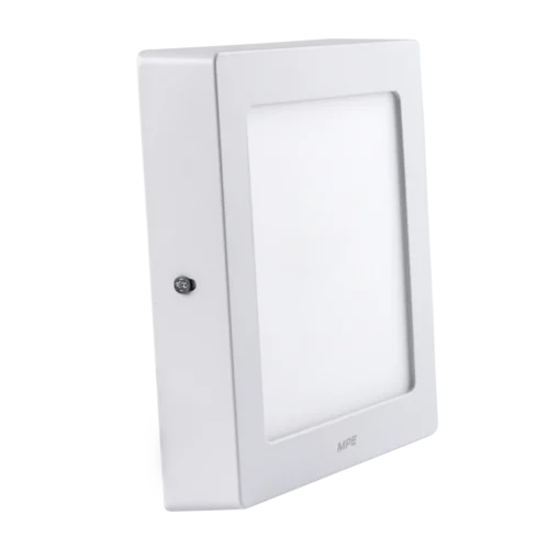 Đèn LED panel nhôm vỏ trắng gắn nổi 12W sáng vàng MPE SSPL-12V